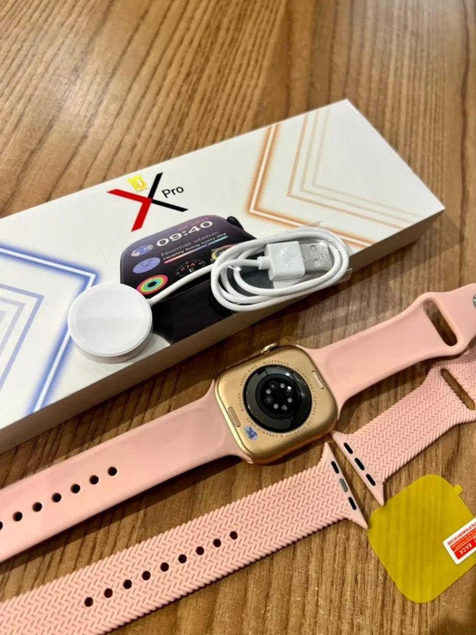 Smartwatch Microwear X10 Pro S10 47mm Amoled Rosa Com GPS NFC E 2 Pulseiras - Foto 3