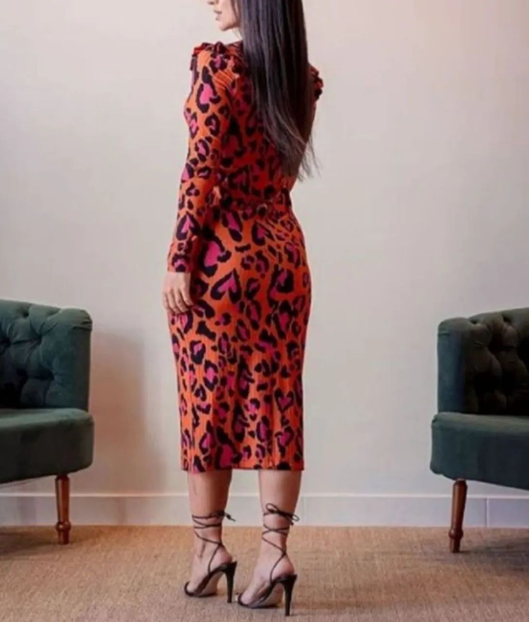 Vestido Midi Leopardo Pop FARM - Foto 2
