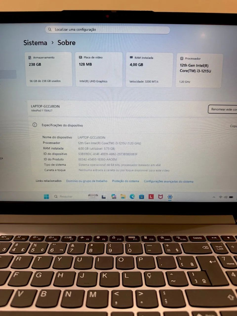 Notebook Lenovo i3 de 12 Geração  - Foto 4