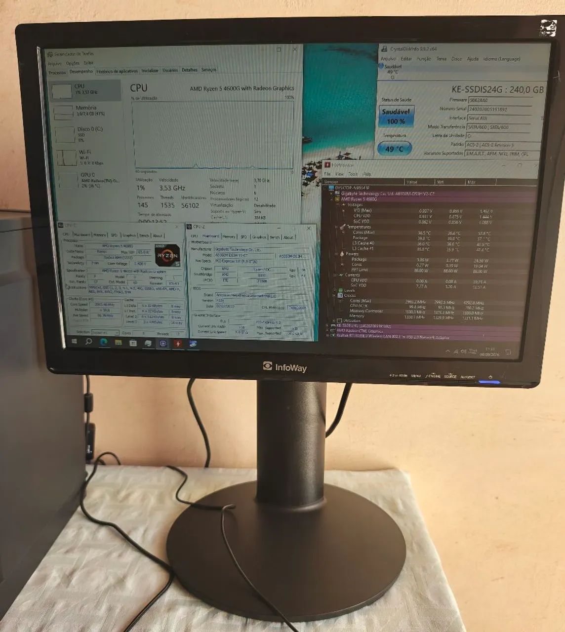 Pc Gamer Ryzen 5 4600GT completo - Foto 2