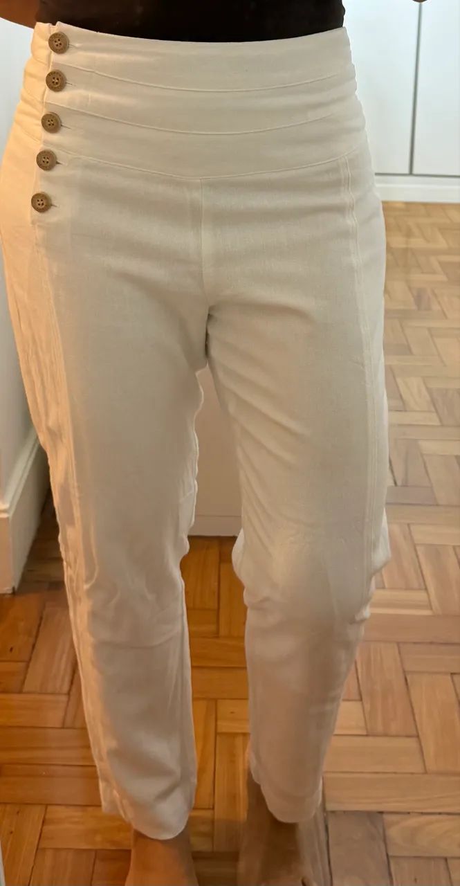 Calça branca Garage Tam M
