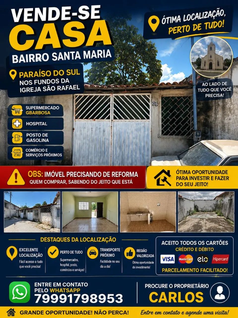 Vendo casa no bairro santa Maria 