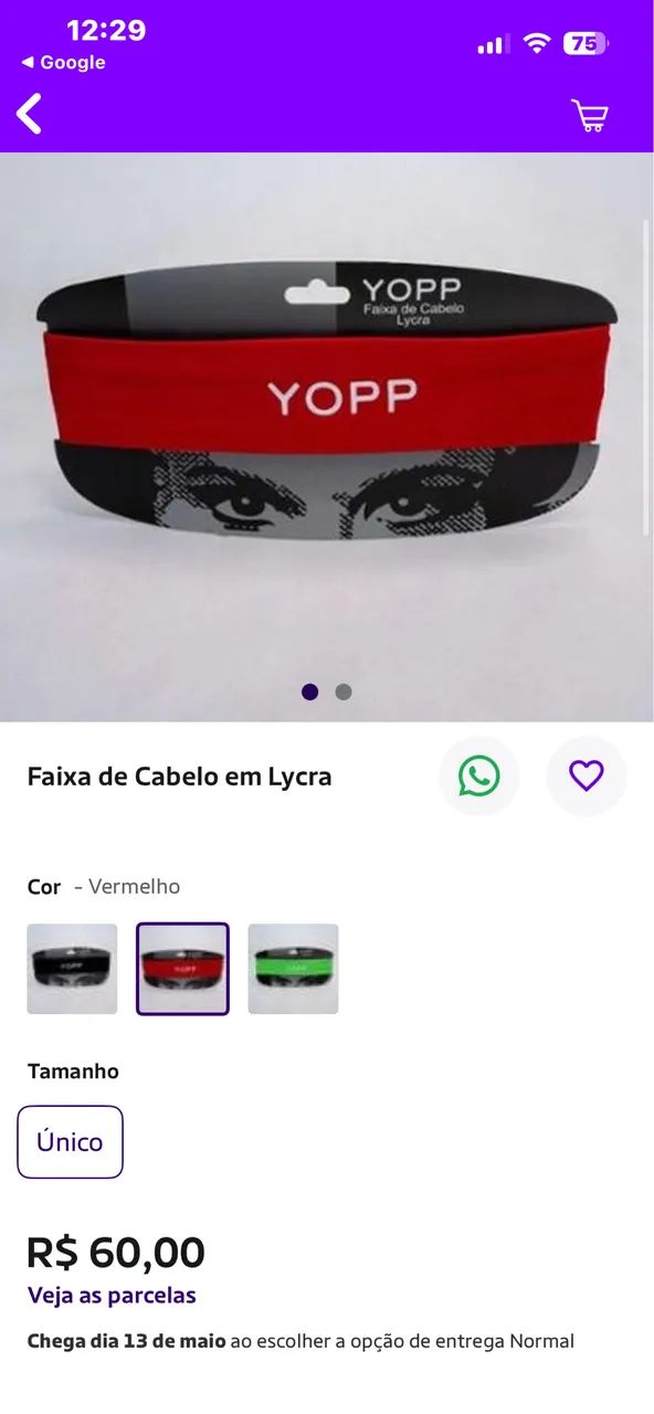 Faixa de Cabelo YOPP em Lycra - NOVA 9,99 - Foto 3