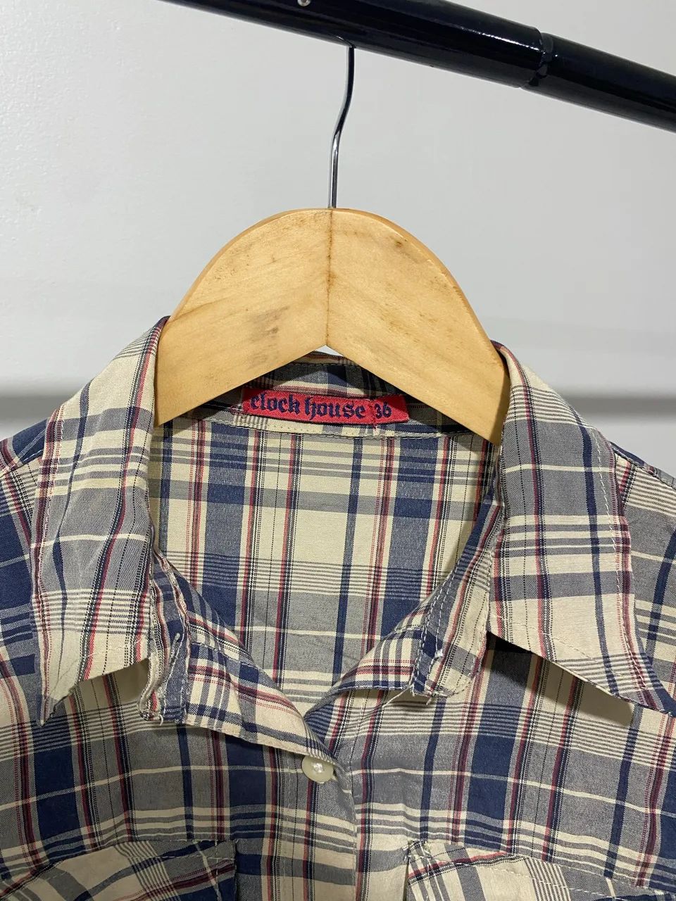 camisa xadrez feminina clock house 36 - Foto 3