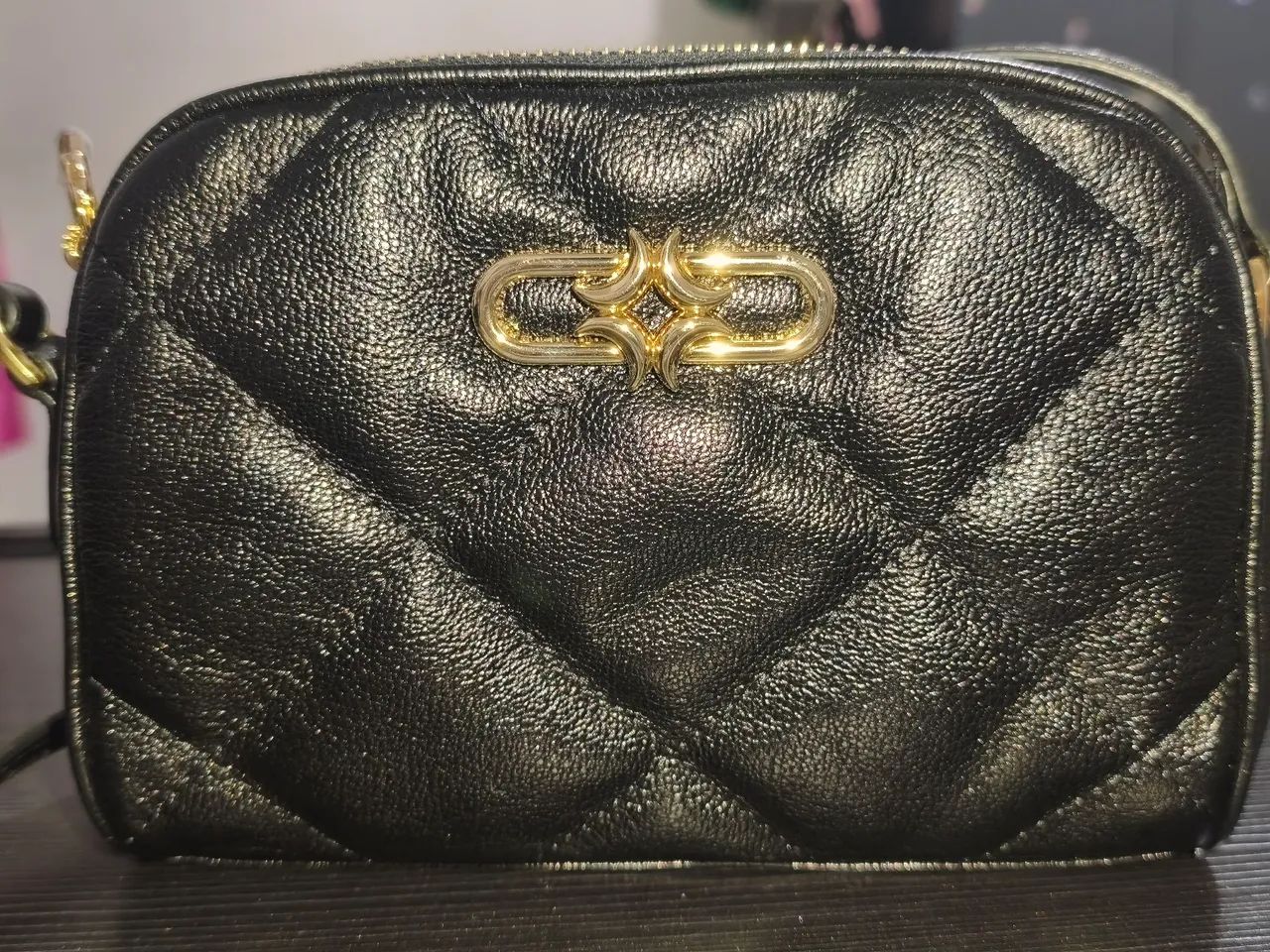Bolsa Tiracolo Luz da Lua  Preto - Matelassê