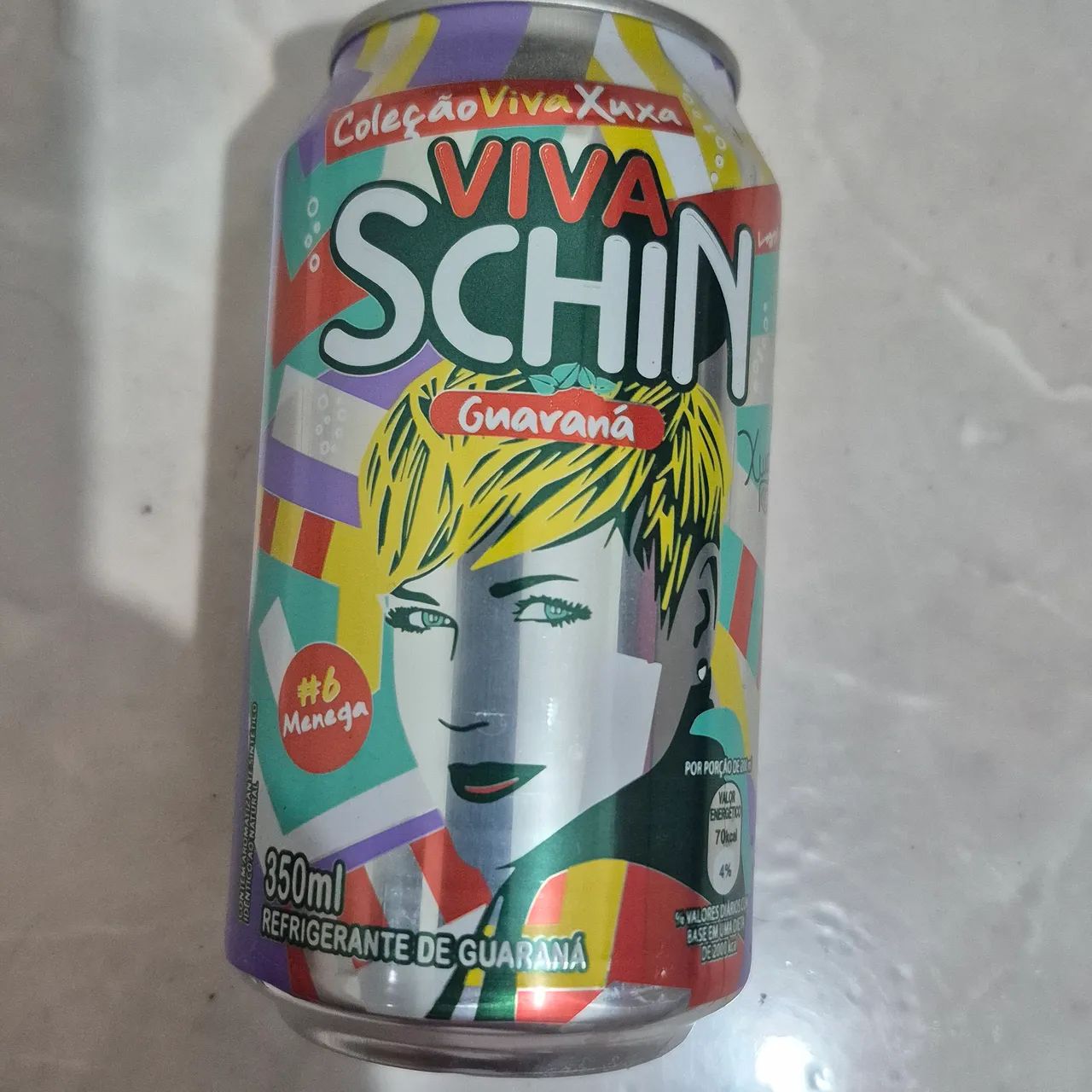 Lata de refrigerante Xuxa colecionável