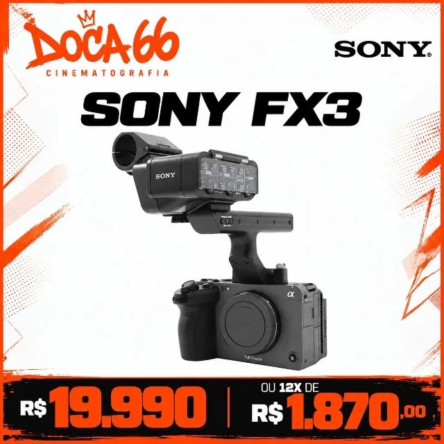 Câmera  Sony FX3 Nova Lacrada