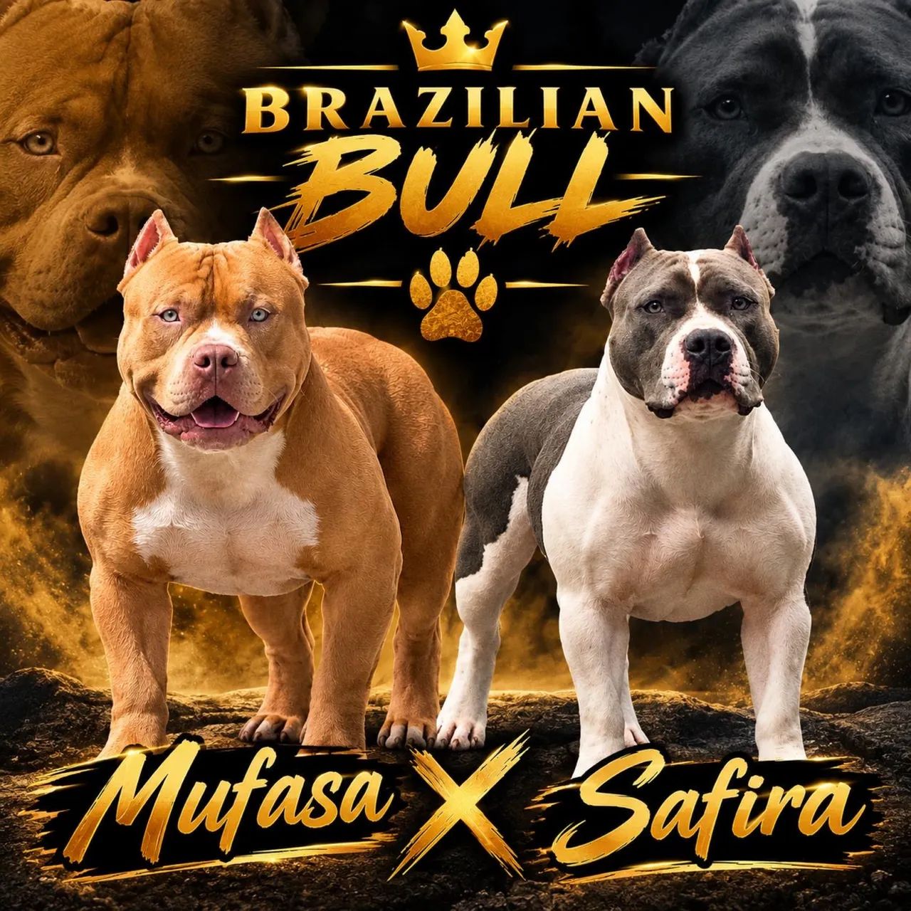 Filhotes de pit monster com pedigree 