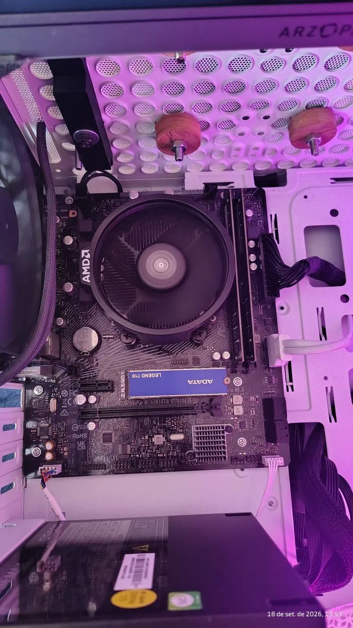 Placa mãe asrock A520M HVS + Ryzen 5 4600g - Foto 3