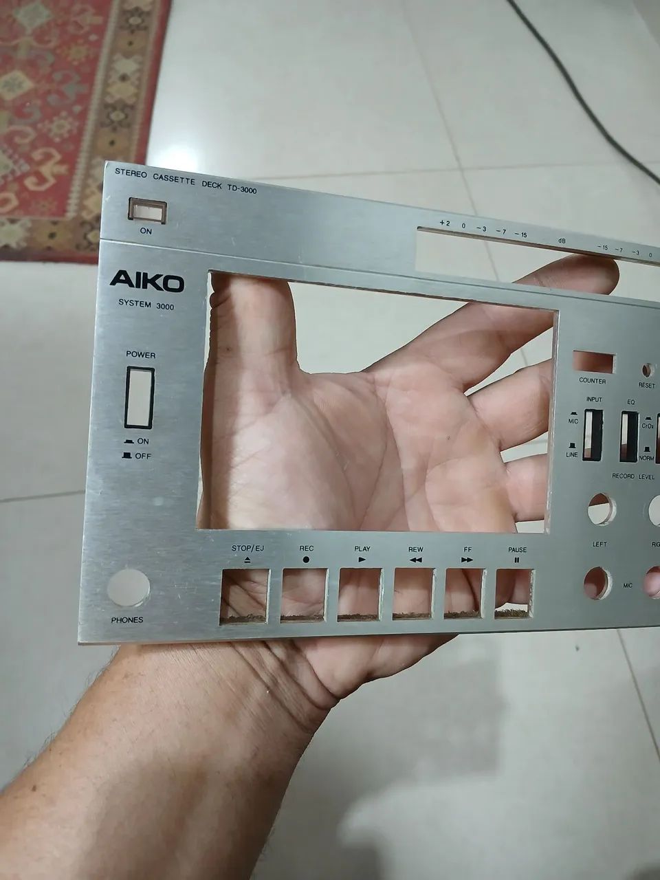 Painel frontal tape deck Aiko td 3000 - Foto 3