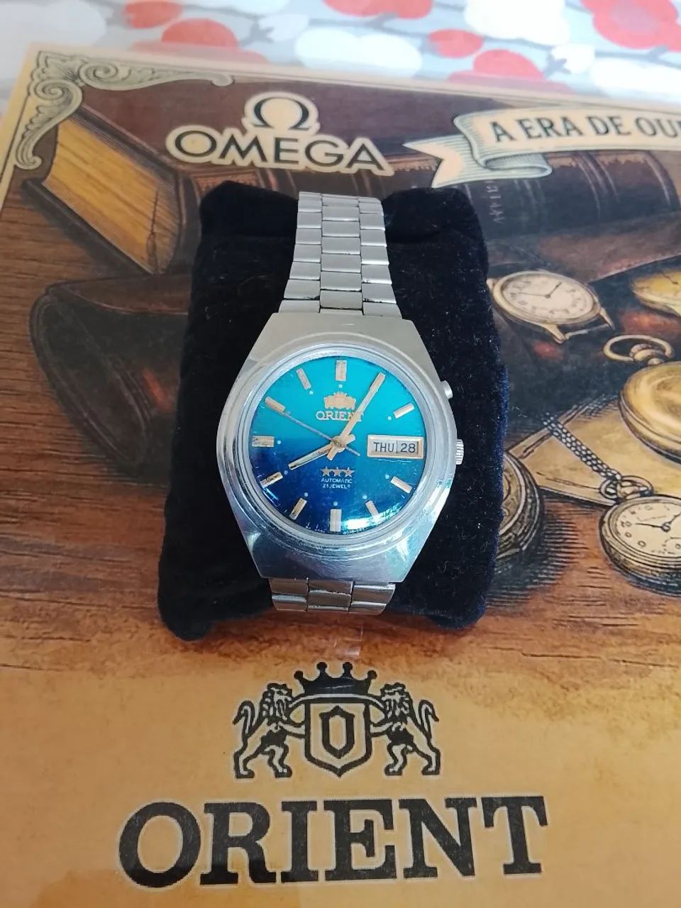 Relógio automático Orient fundo azul - Foto 2