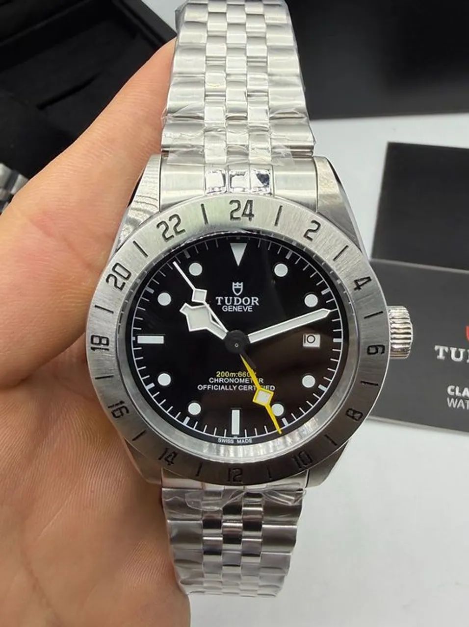 Relógio Estilo Black Bay GMT Pro Automático - Aço Inox Premium - Foto 4
