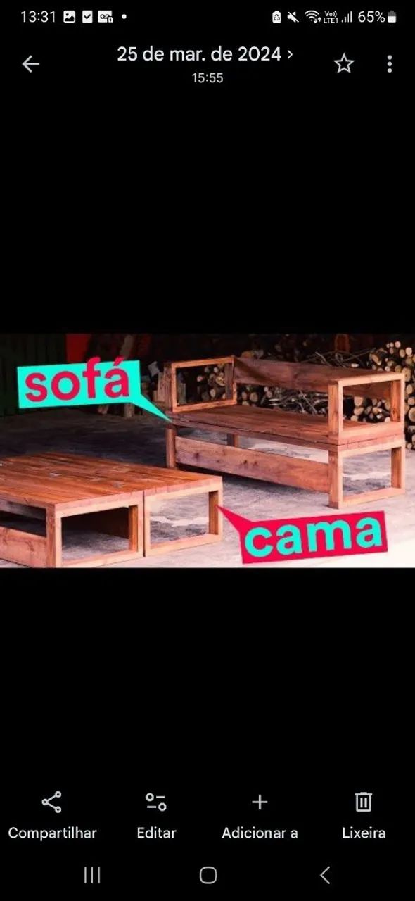 Sofá cama/banco boho chic - Foto 3