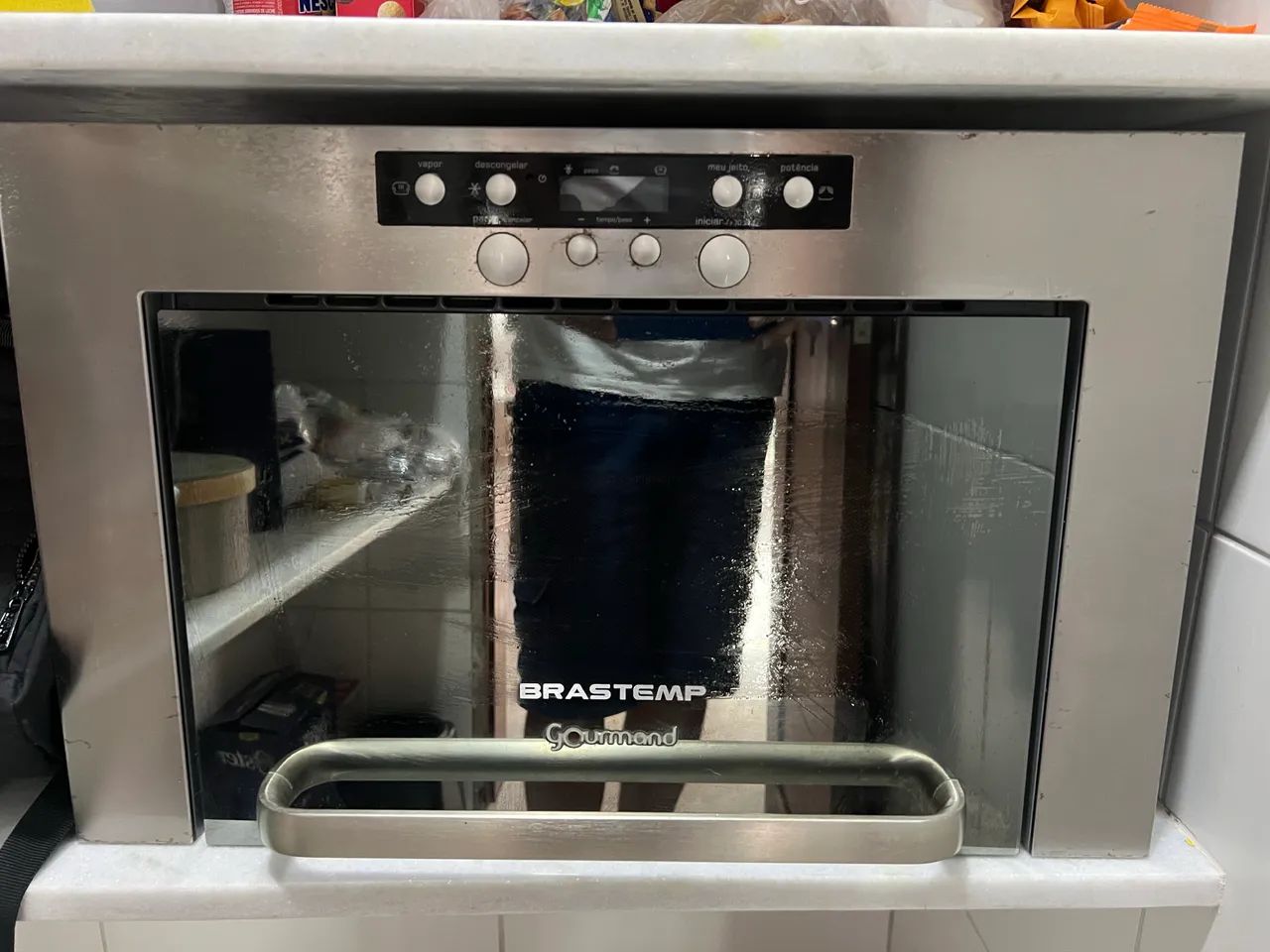 Microondas embutir Brastemp