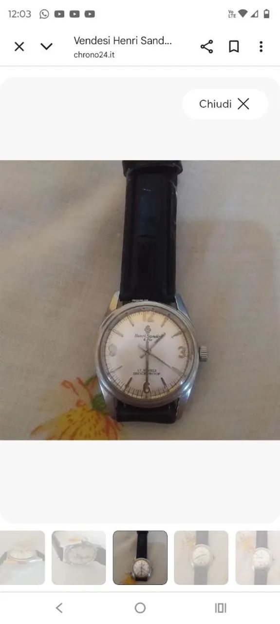 Relógio vintage suiço Henri Sandoz e Fils. - Foto 4