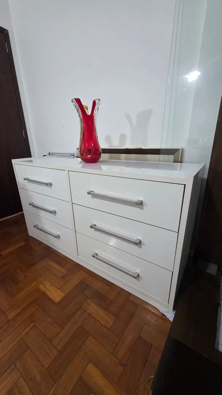 Cômoda mdf branca - Foto 2