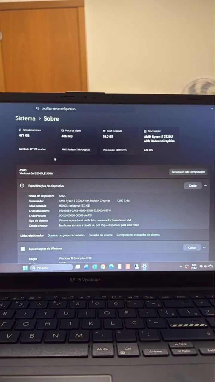 Notebook ASUS RYZEN 5 - Foto 5
