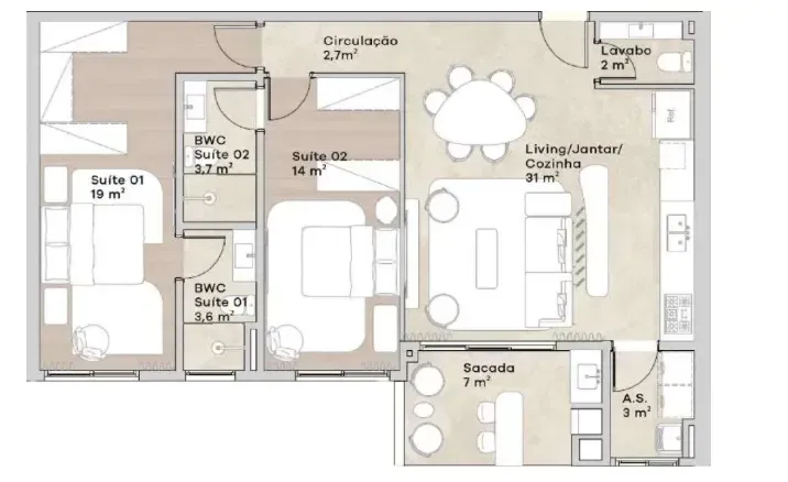 PLANTA 102m²