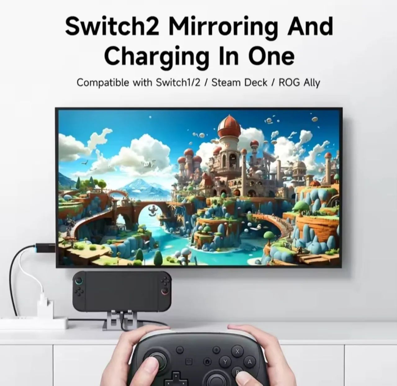Dock Nintendo switch 2/rog ally/steam deck original hagibis  - Foto 2