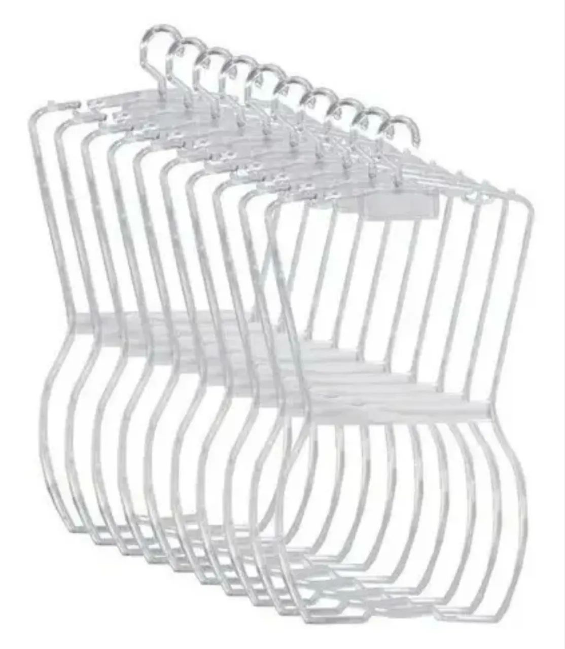 Cabide silhueta adulto acrílico kit com 10