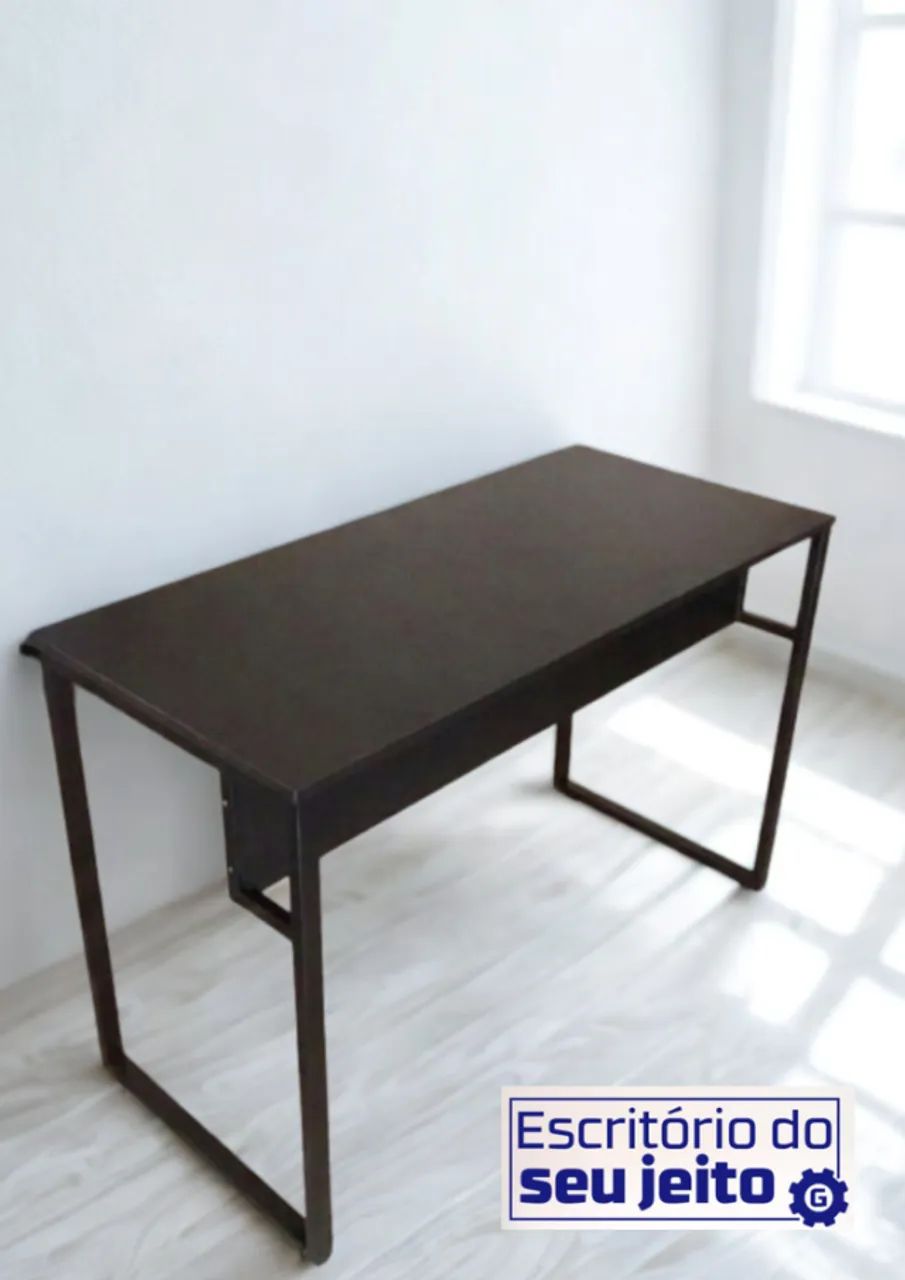 Escrivaninha REFORÇADA 1,1m Mesa NOVA Multiuso Notebook de Escritório Gamer Birô Office - Foto 4