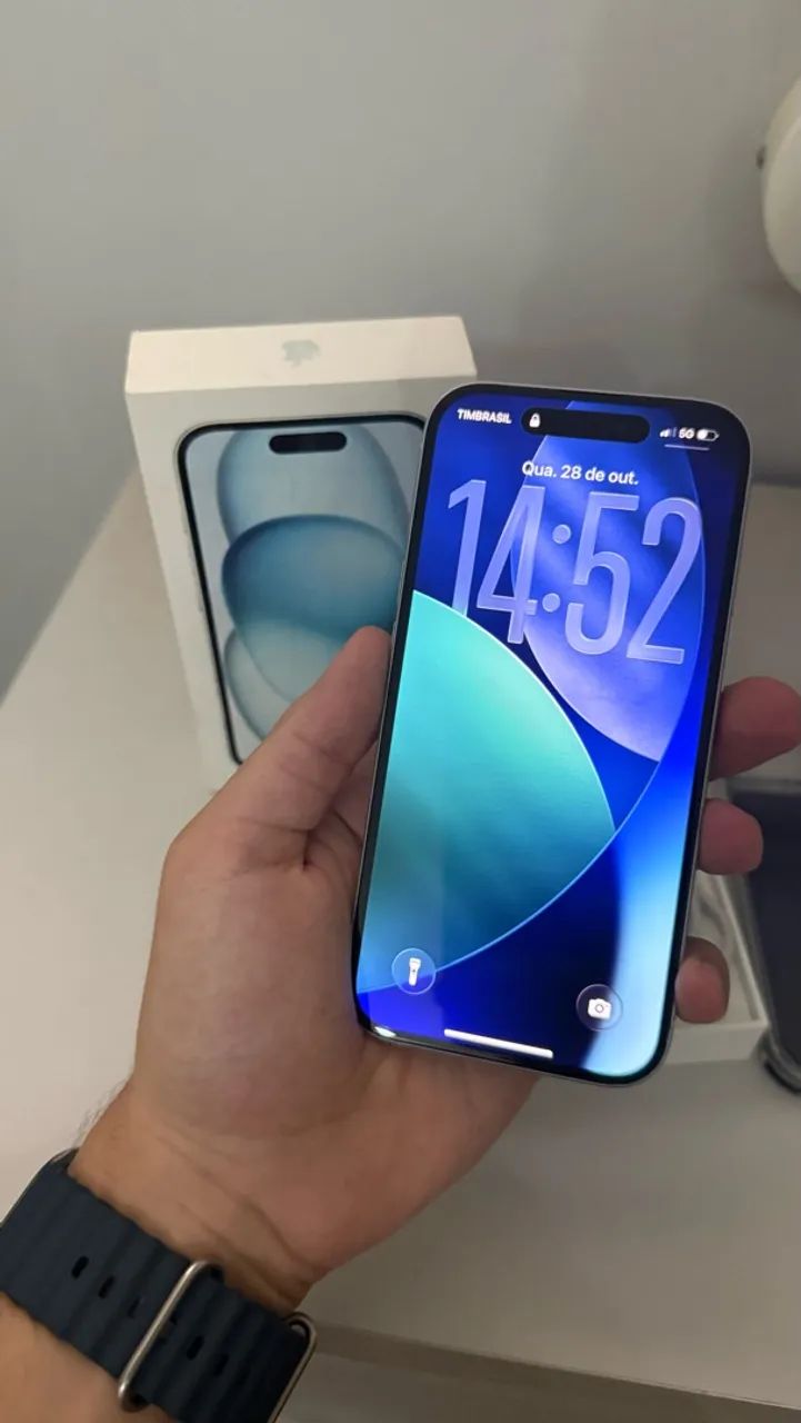 iPhone 15 128GB Azul - Impecável  - Foto 2