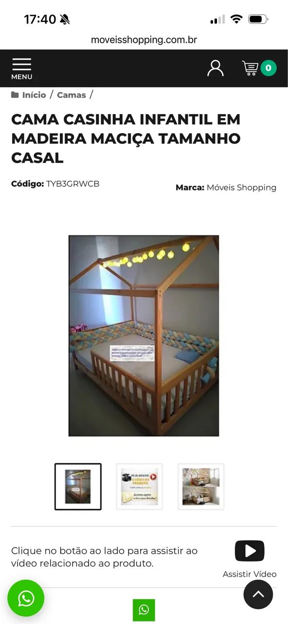 Cama montessoriana casal