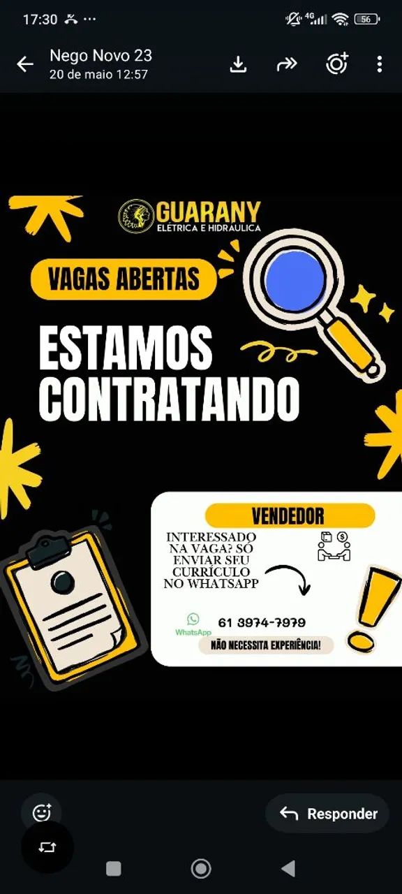 VAGA DE EMPREGO