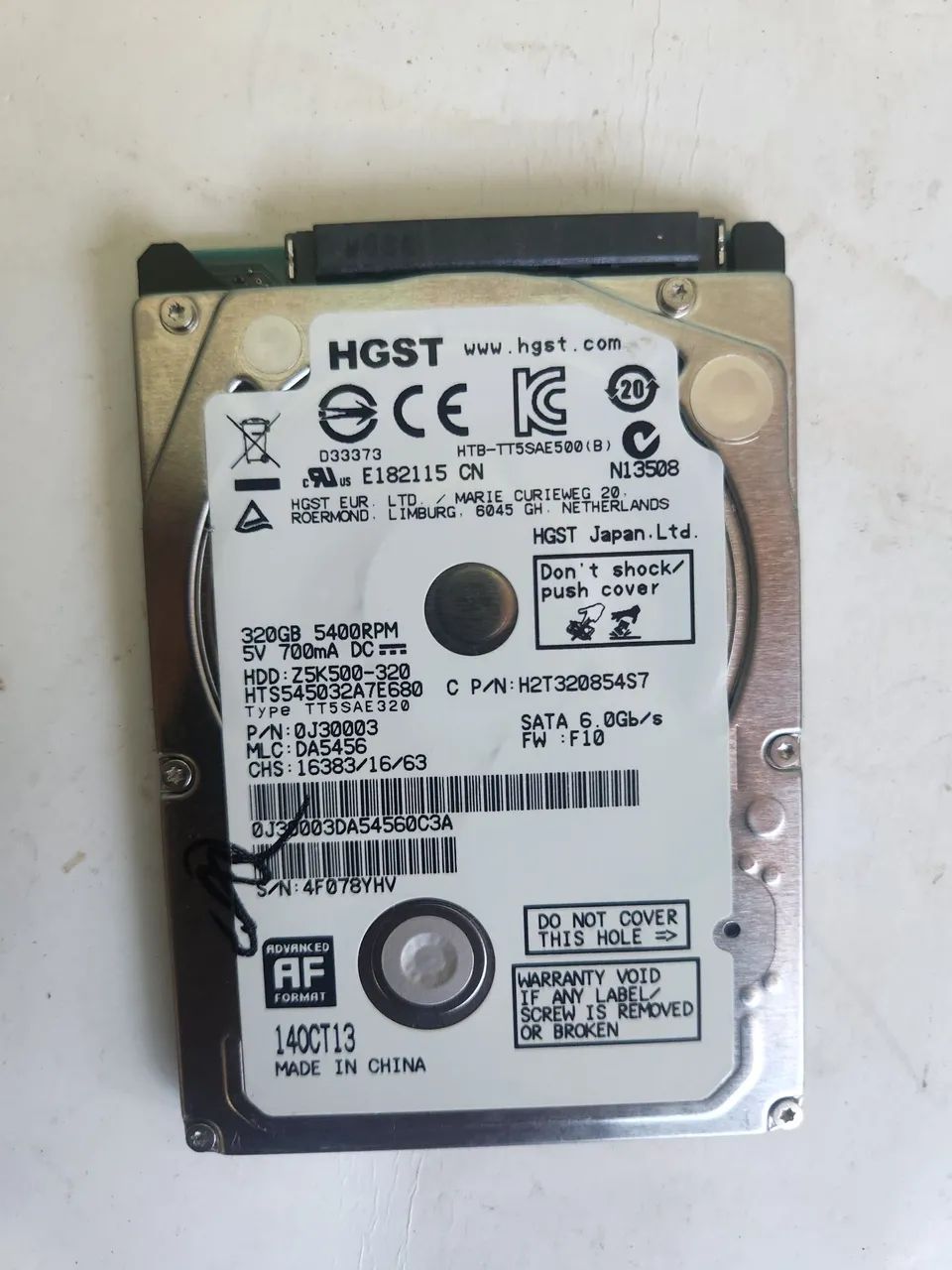 Hd notebook 320gb