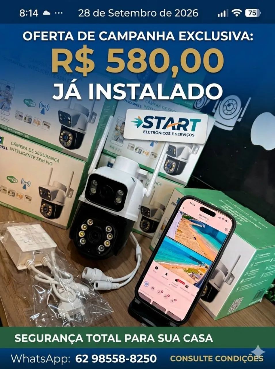 Câmeras residêncial e comercial 