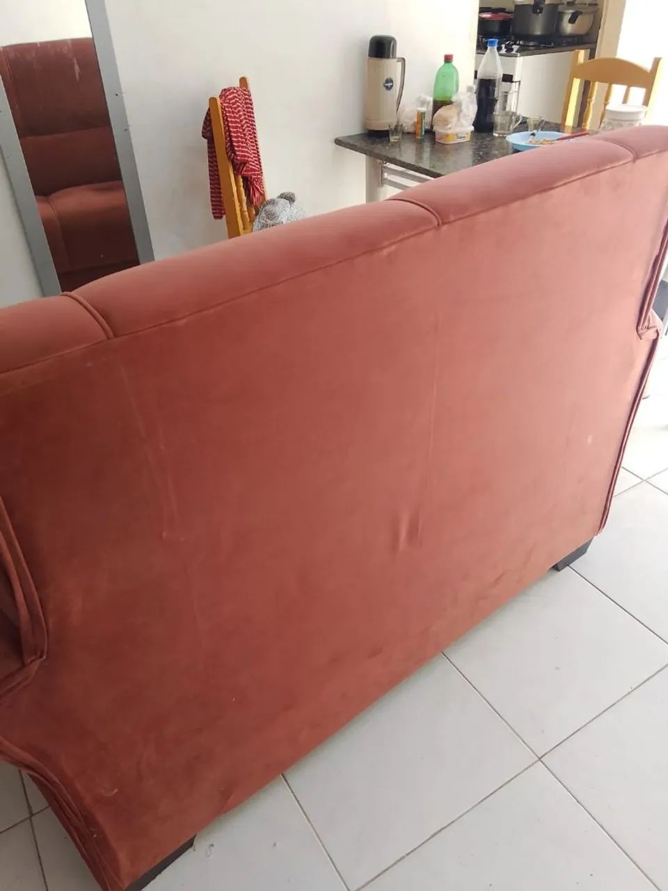 Vendo conjunto de sofá topado novo so pegar e usar zap * moro em lagarto * - Foto 4