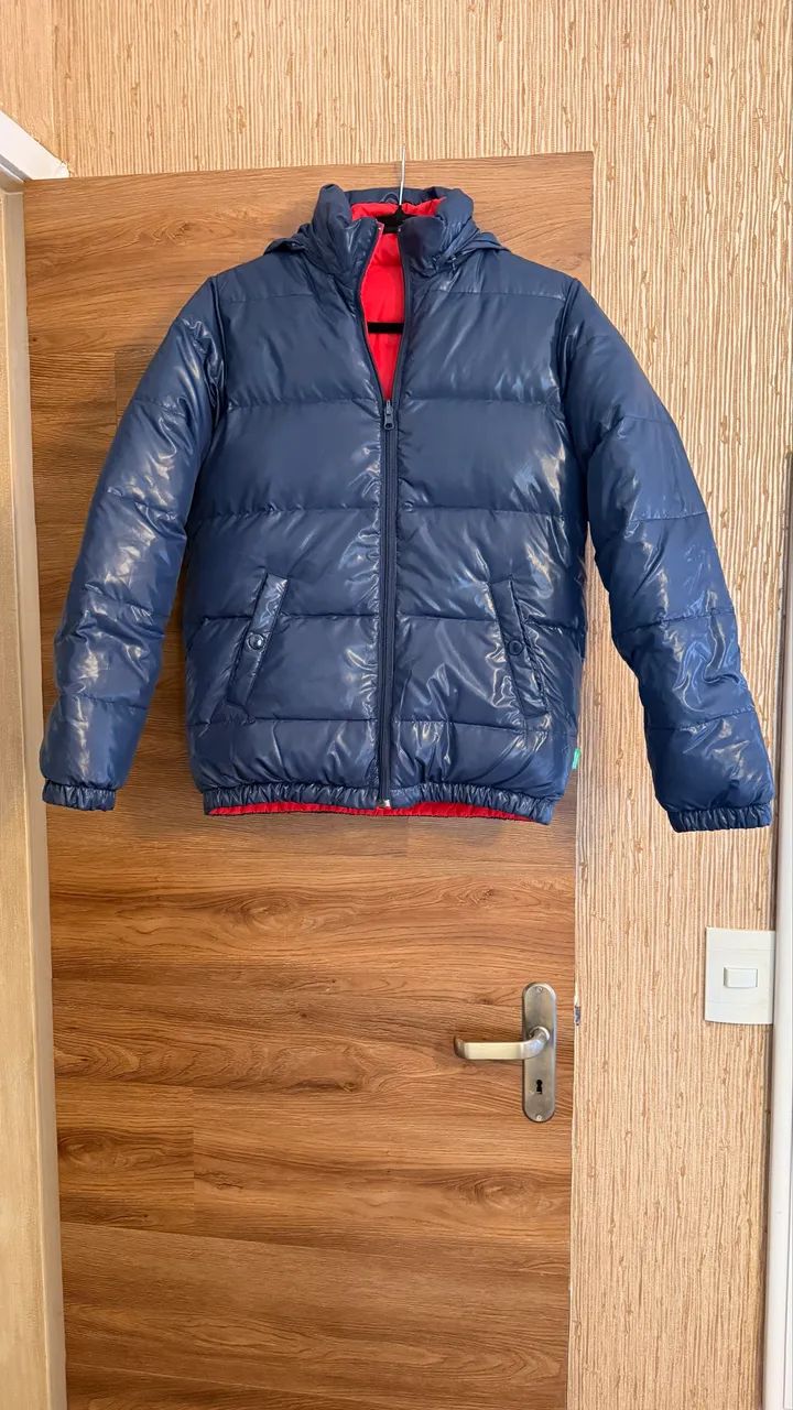 Casaco puffer Benetton dupla face PP