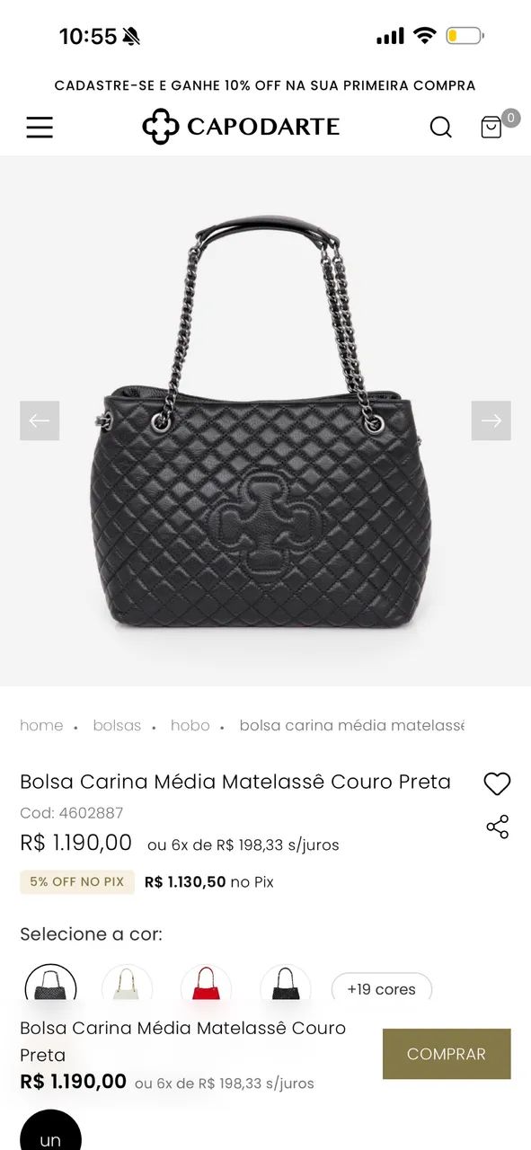 Bolsa de Couro da Capodarte  - Foto 3
