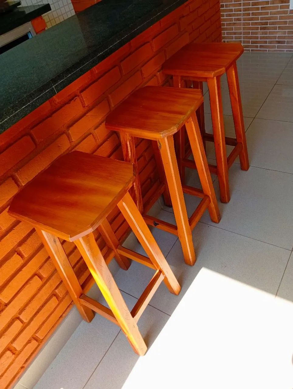 Banquetas de peroba Rosa  - Foto 2