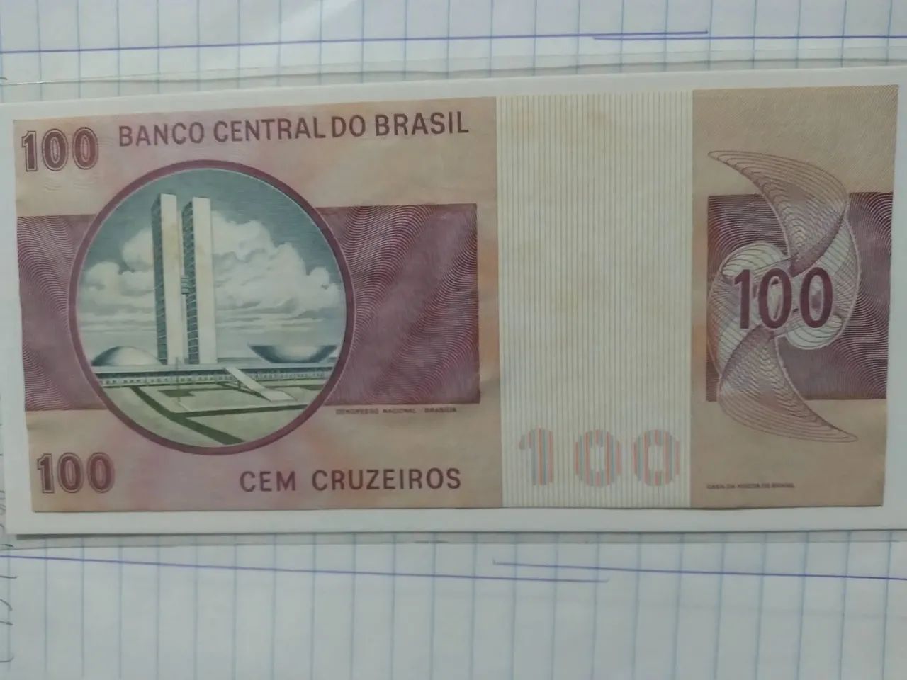 SET 13 - LINDA CÉDULA 100 CRUZEIROS 2A FAMÍLIA FE - Foto 2