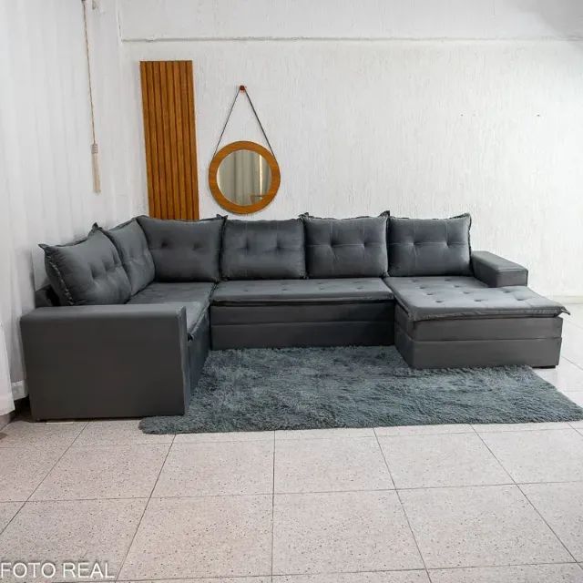 PROMOÇÃO SOFÁ DE CANTO ATLANTA 3,20M COM CHAISE - PAGUE SÓ NA ENTREGA! - Foto 3