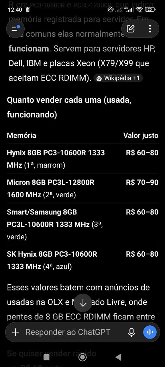 Memória RAM ddr3 1333 / 1600 Mhz - Foto 2