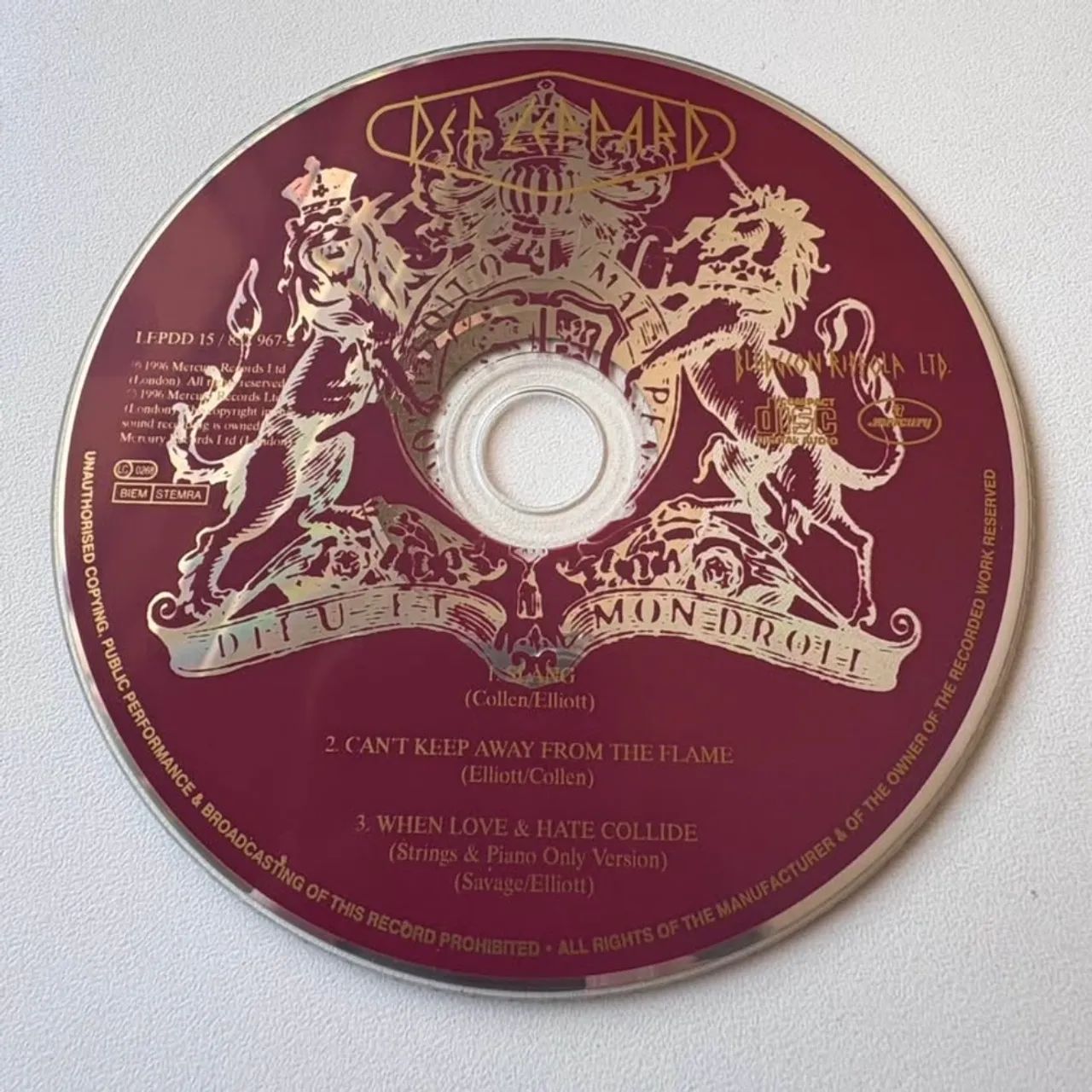 Def Leppard Slang Cd Single Importado Com Cards Inglaterra - Foto 4