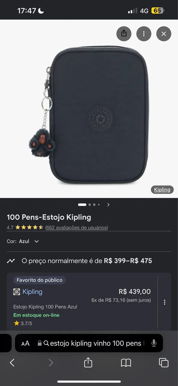 Estojo kipling 100 pens  - Foto 3