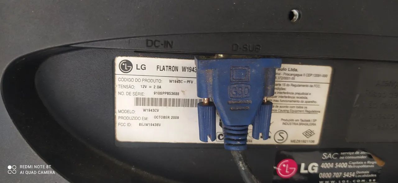 Monitor LG de 19 polegadas IPS sem defeito  - Foto 3