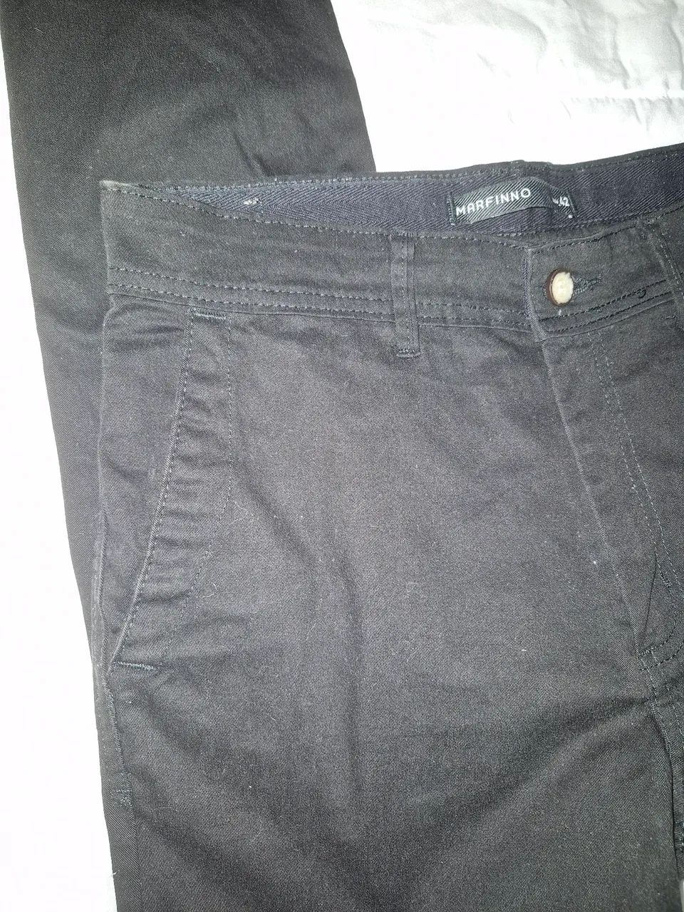 Calça masculina preta Marfinno slim 42 - Foto 2