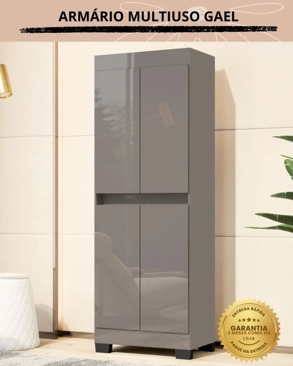 Armário Multi uso GaelArmário Multiuso Gael - Entrega Rápida em  Sorocaba e Votorantim  - Foto 5