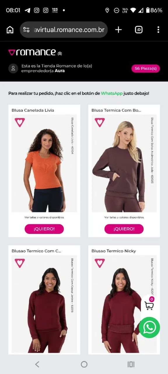 Venda de Roupa Romance 