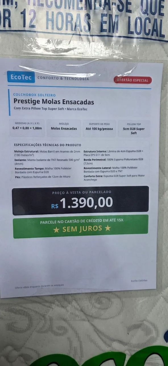 Colchobox Ecotec de molas ensacadas  - Foto 3
