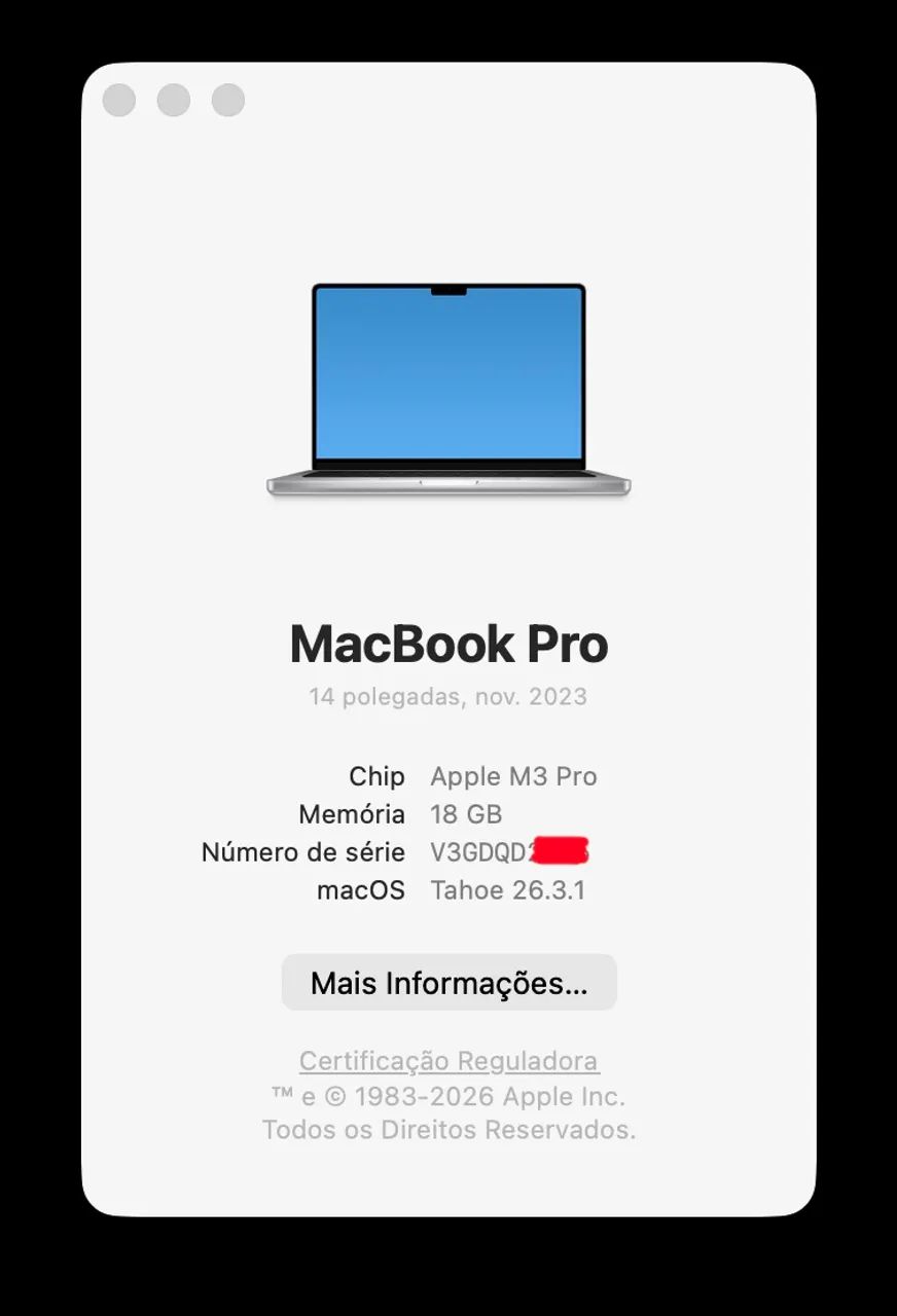 TonyJpMacBook Pro M3 14インチ 18GB 1TB Apple Macbook Pro 14 M3 Pro 18gb 1tb Ssd Preto | Parcelamento sem
