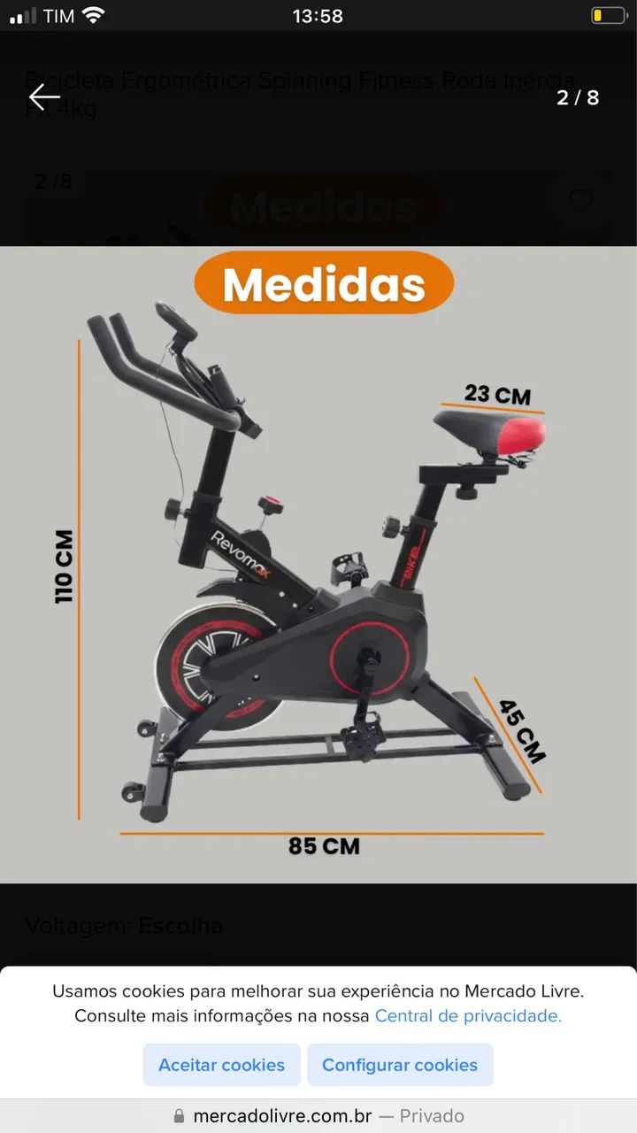 Bicicleta Ergométrica Spinning Fitness  - Foto 2