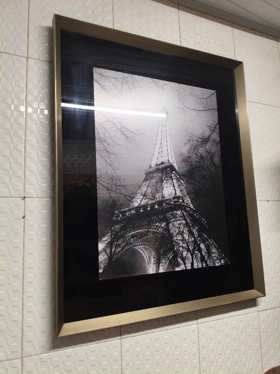 Quadro da torre Eiffel moldura de alumínio 