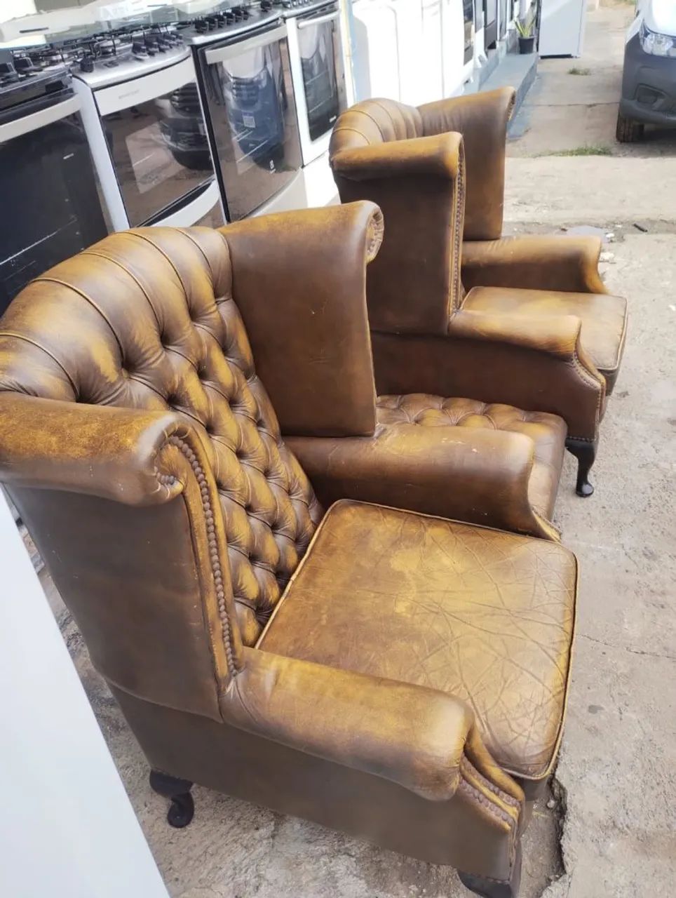 Conjunto de  potronas couro  - Foto 4