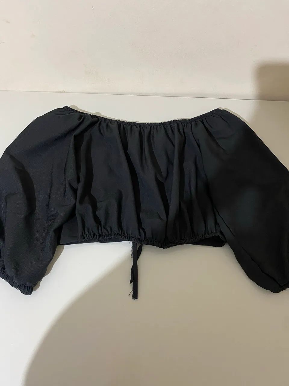 blusa cropped preta - Foto 2