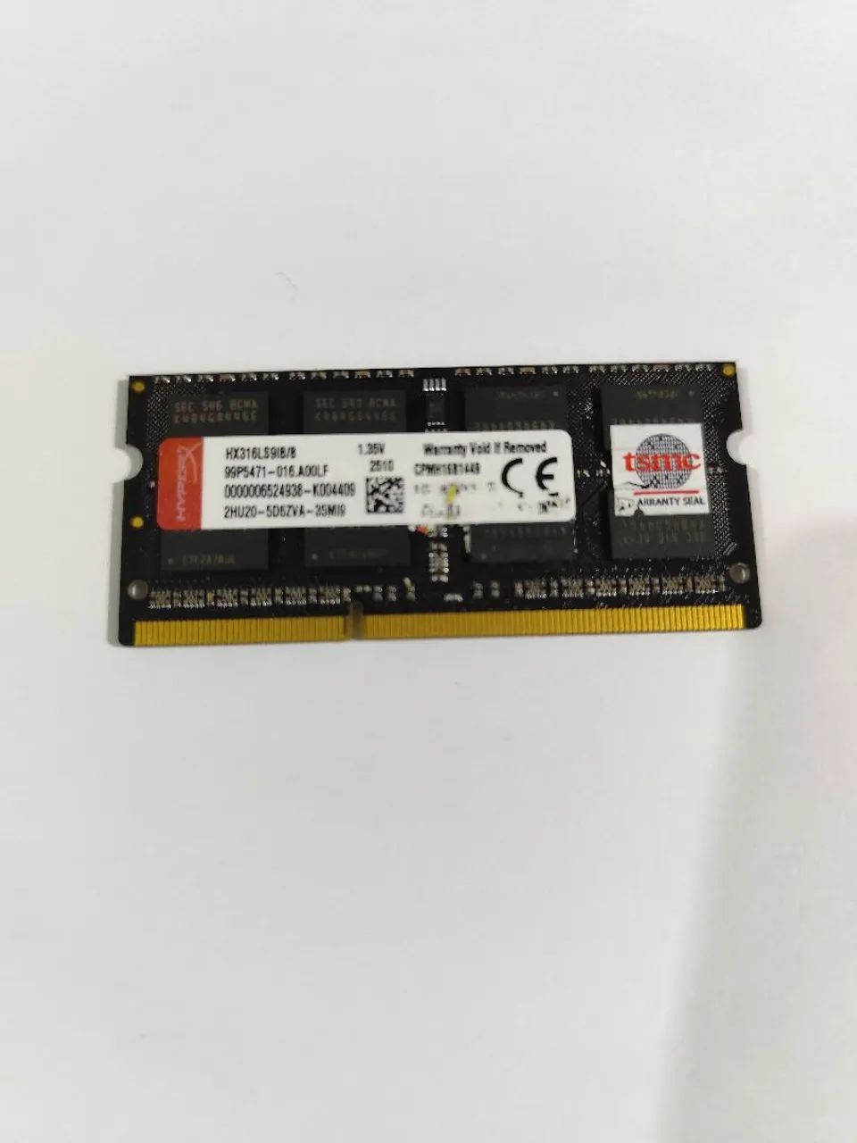 MEMORIA PC3L DDR3 8GB HYPERX NOTEBOOK
